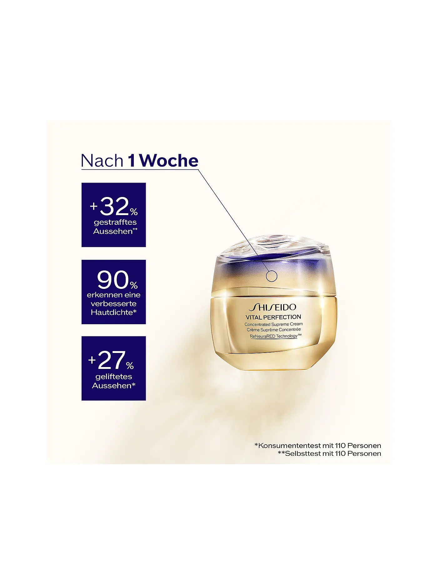 SHISEIDO | Gesichtscreme - Vital Perfection Concentrated Supreme Cream 50ml | 